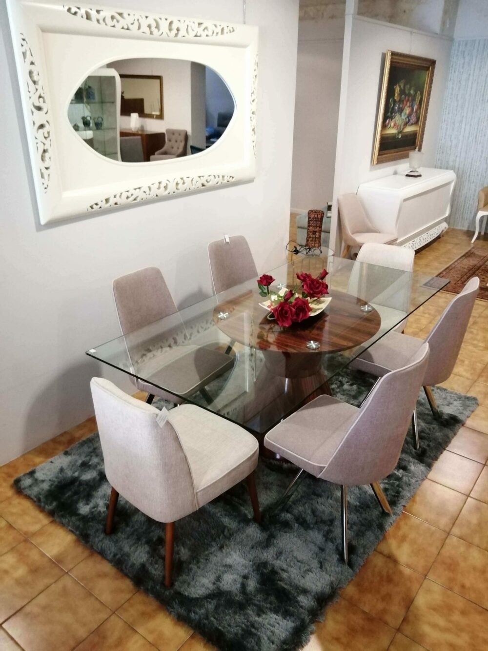 Mesa de Jantar Vidro Duconica- ref MesaJV002.3