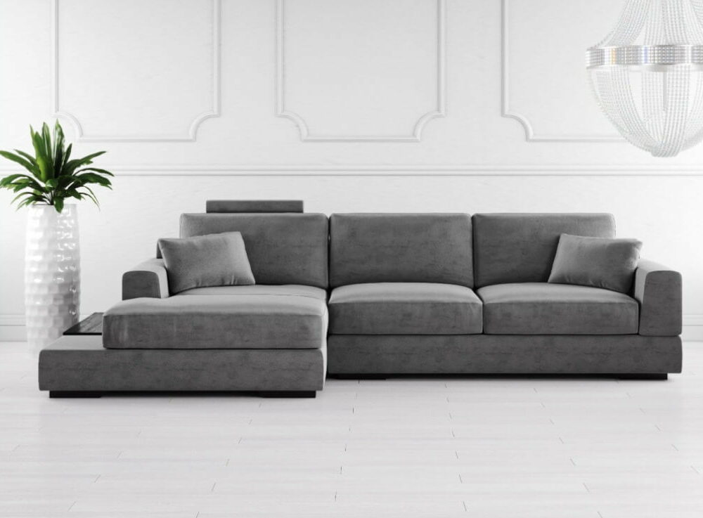 Sofa Chaise Danil ref SofaChaise005 - Sofás por Medida Crispalmóvel