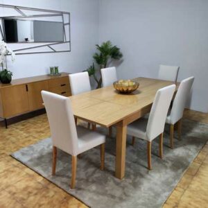 Mesa de Jantar Extensível Four Carvalho
