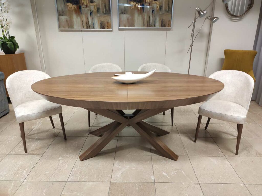 Mesa De Jantar Oval Extens Vel Kiara Crispalm Vel