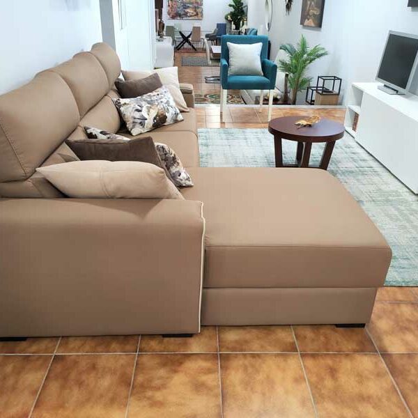 Viena Chaise Lounge Lado esquerdo em microfibra apto para caes e gatos espumas 30HD e pes pretos Crispalmovel 3