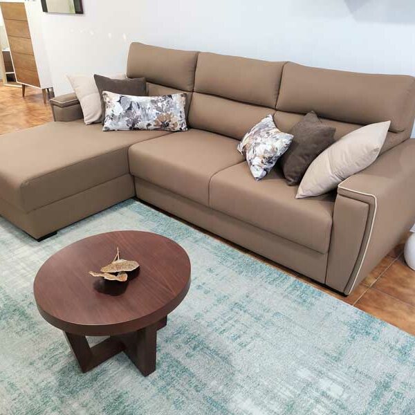 Viena Chaise Lounge Lado esquerdo em microfibra apto para caes e gatos espumas 30HD e pes pretos Crispalmovel 4