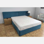 Cama de Casal Painel Twix Tecido Azul