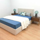 GEMY Pack Conjunto de quarto com cama estofada e mesas de cabeceiras castanhas Crispalmovel Loja de Moveis Guimaraes e Porto Quartos por Medida 3