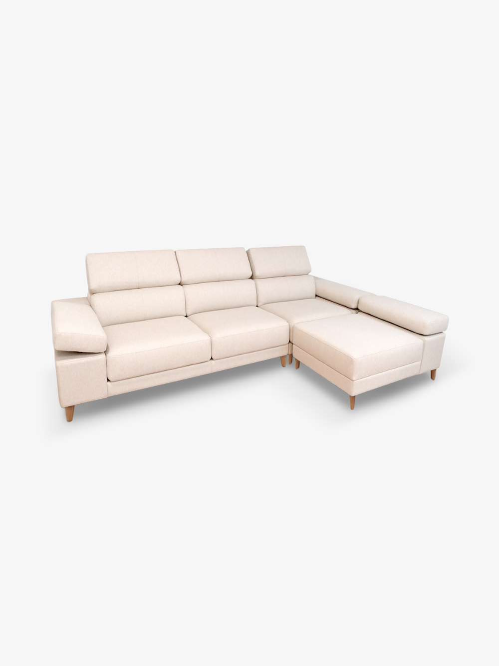 Sofa-Chaise-Longue-Relax-A12-Tecido-Bege-Pes-Madeira-Castanhos-Vista-Frente-Sofas-Por-Medida-Crispalmovel Sofa Chaise Longue Relax A12 Tecido Bege Pes Madeira Castanhos Vista Frente Sofas Por Medida Crispalmovel