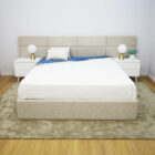 Cama de Casal de Painel Diva Tecido Bege