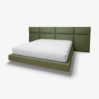 Cama de Casal de Painel Diva Tecido Verde