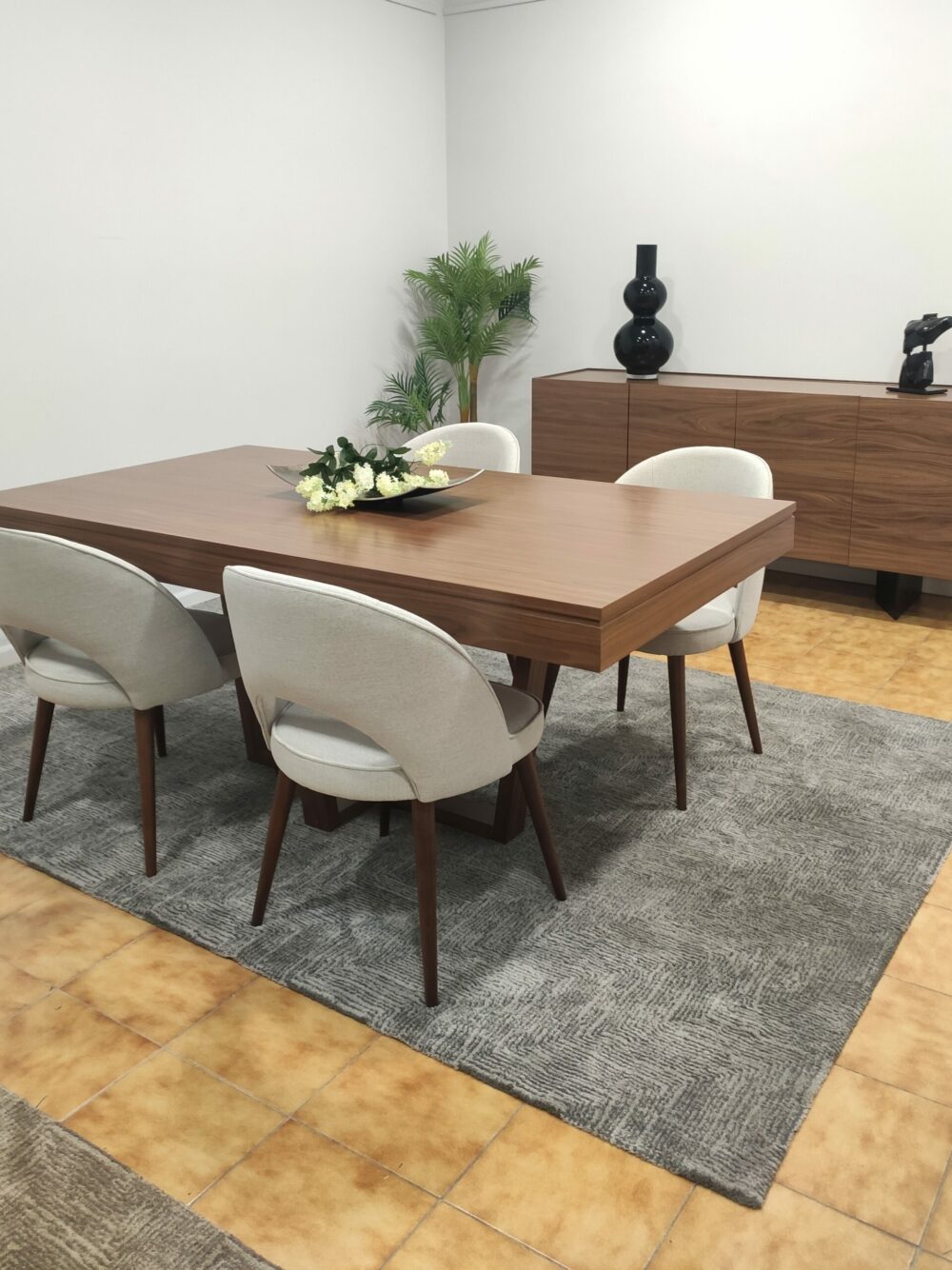 Sala de Jantar Zoe Triade Mesa de Jantar Extensivel Nogueira scaled