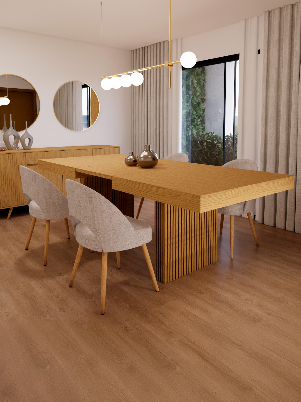Mesa de Jantar Retangular Extensível Andrea