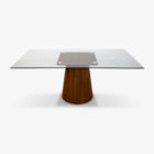 Mesa de Jantar Retangular de Vidro Duque