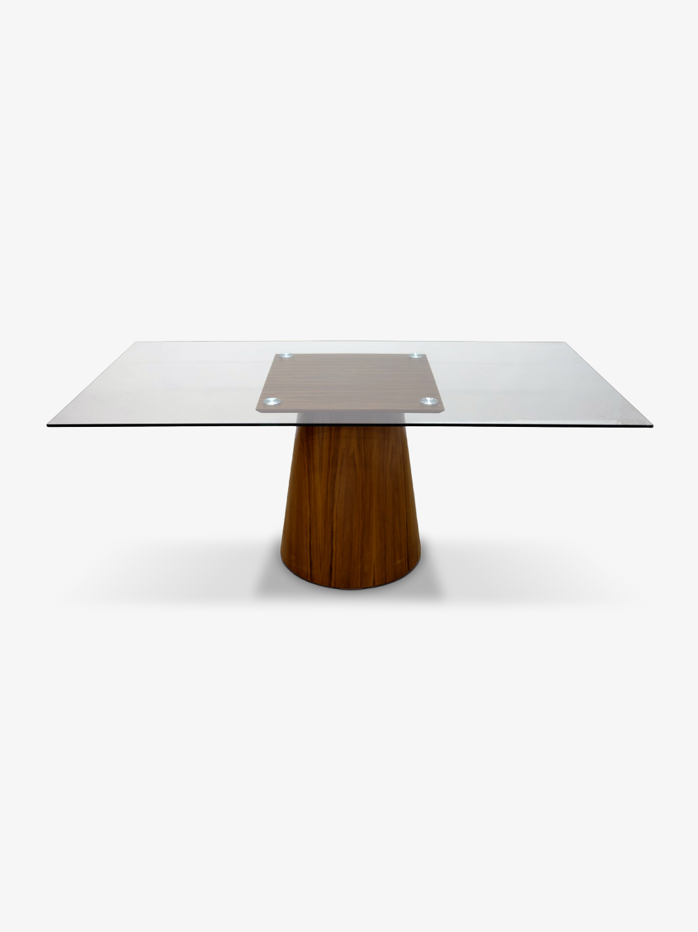 Mesa de Jantar Retangular de Vidro Duque