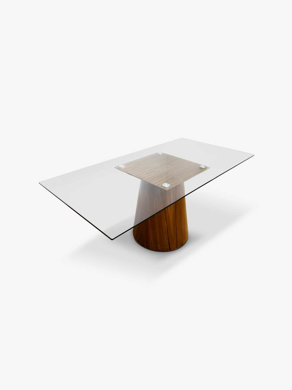 Mesa de Jantar Retangular de Vidro Duque