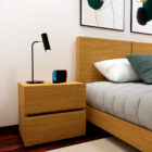 Conjunto de Cama e Mesas de Cabeceira Camel