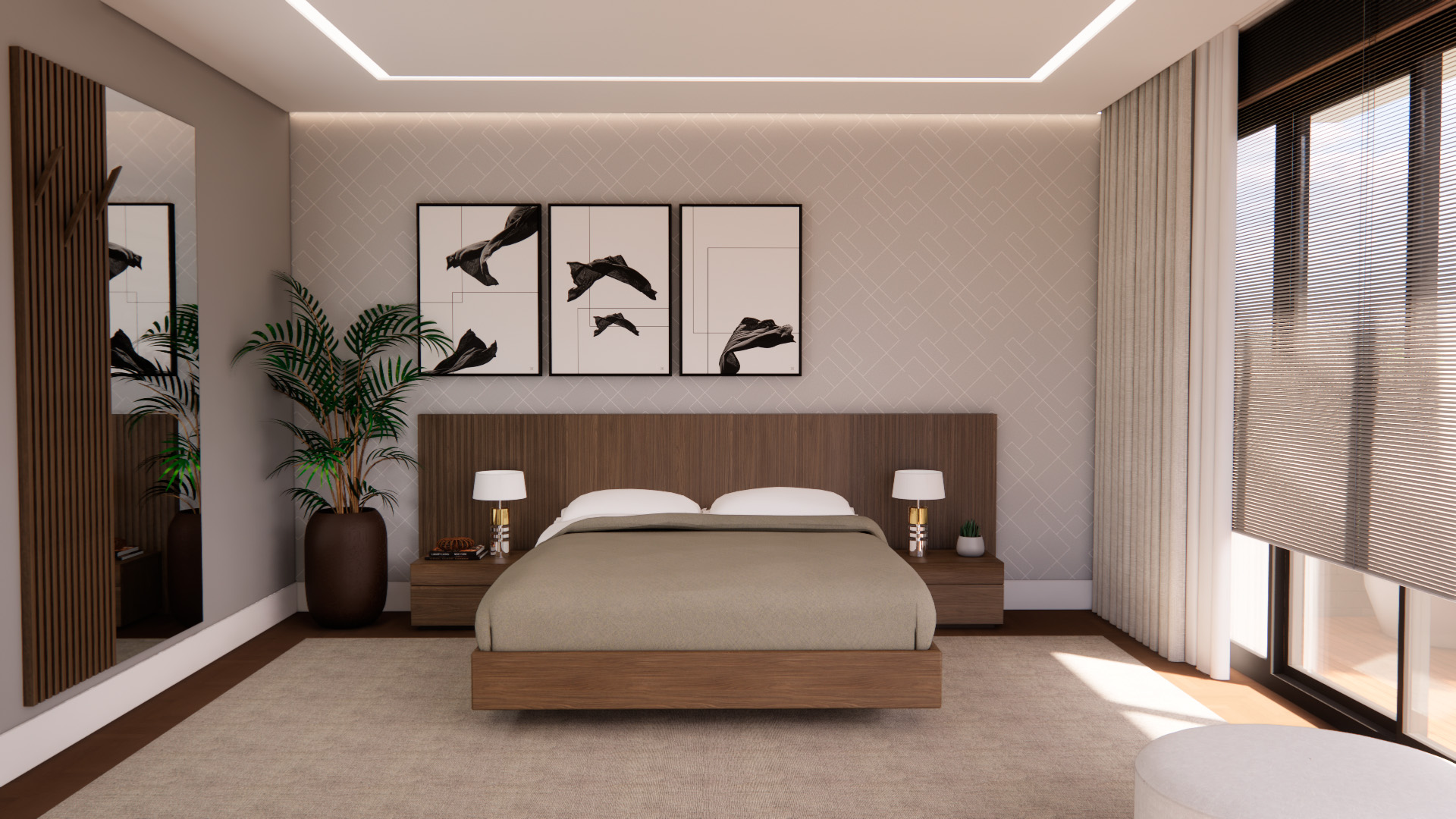 Projetos de Decoração 3D Quarto Cuba