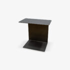 Mesa de Apoio Clarice Inox Escovado Preto