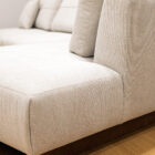 Sofa Chaise Longue Linea Tecido Bege Claro Formato L Vista Pormenor Lado Chaise Sofas Por Medida Crispalmovel