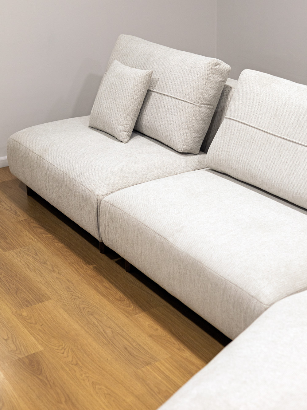 Sofa Chaise Longue Linea Tecido Bege Claro Formato L Vista Sofa Lateral Chaise Assento Sofas Por Medida Crispalmovel