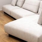 Sofa Chaise Longue Linea Tecido Bege Claro Formato L Vista Sofa Lateral Cima Chaise Assento Sofas Por Medida Crispalmovel