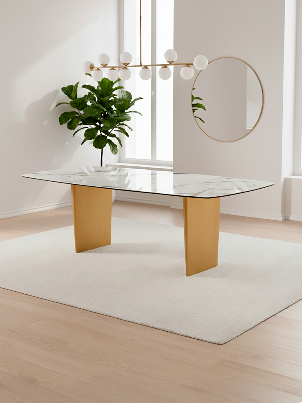 Mesa de Jantar Oval Franjo