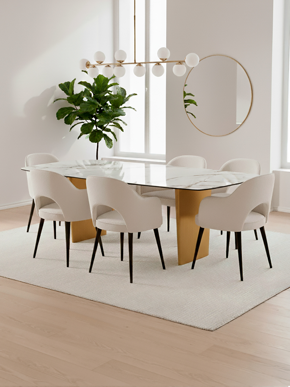 Mesa de Jantar Oval Franjo