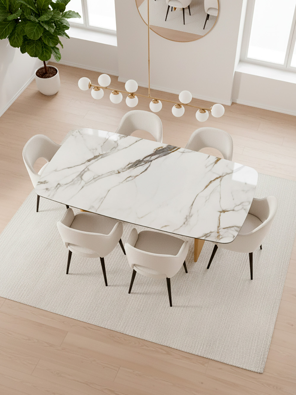 Mesa de Jantar Oval Franjo