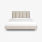 Cama-de-Casal-Elora-Tecido-Bege-Claro-Base-Suspensa-Vista-Frente-Camas-e-Quartos-Por-Medida-Crispalmovel Cama de Casal Elora Tecido Bege Claro Base Suspensa Vista Frente Camas e Quartos Por Medida Crispalmovel