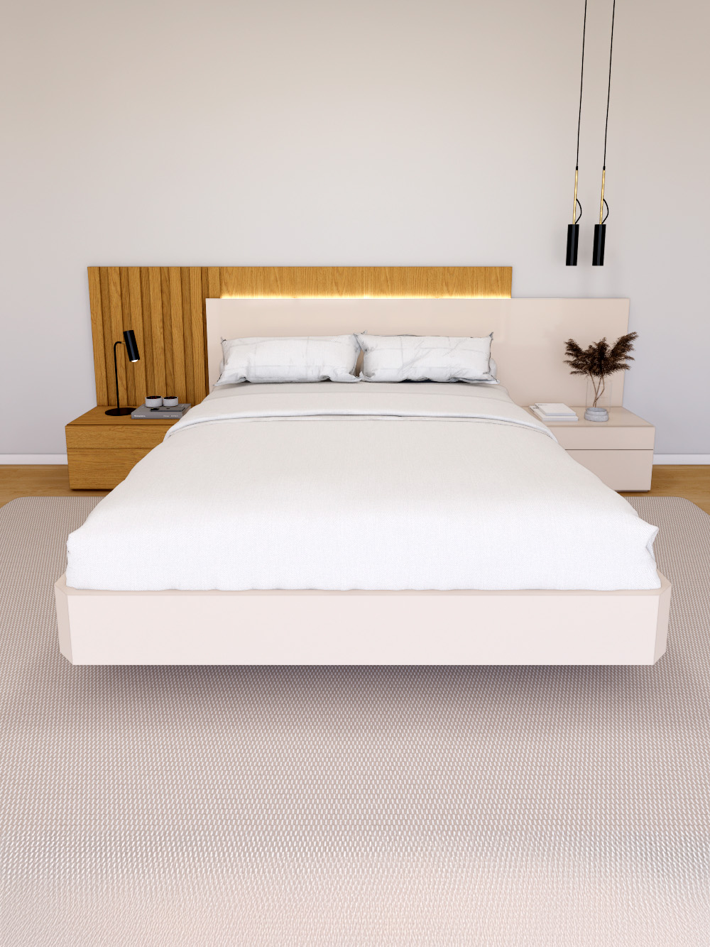 Conjunto Cama e Mesas de Cabeceira Jedi